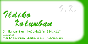 ildiko kolumban business card